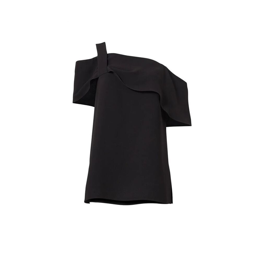 Tibi Black Draped Top Off The Shoulder Open Shoulder Women’s XS